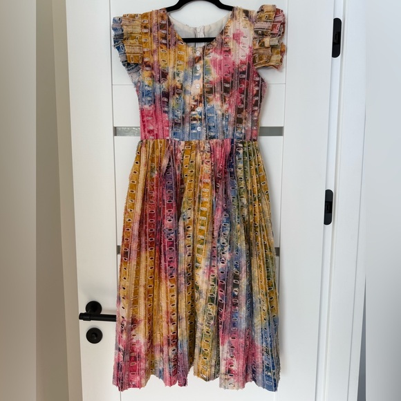 NWT Busayo Anike Dyed Flutter-Sleeve Dress - XS - Picture 6 of 7